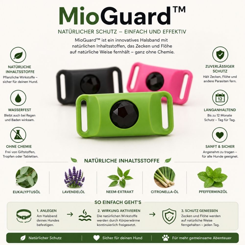 MioGuard™ – Bis zu 12 Monate Schutz vor Zecken & Flöhen – ohne Chemie